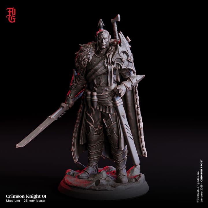 Crimson Knight (Two Poses)