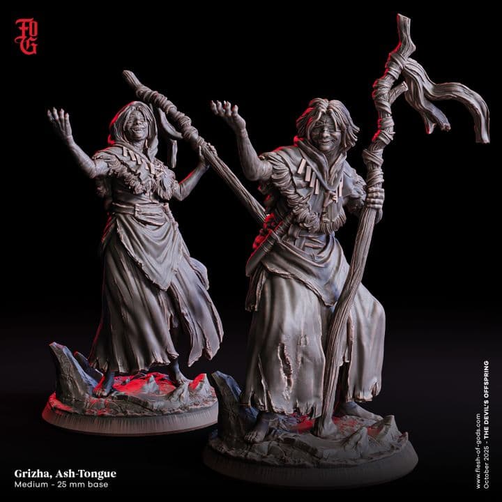 Grizha, Ash-Tongue (2 poses)