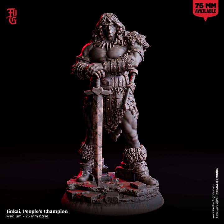 Jinkai, People's Champion (Human Barbarian)